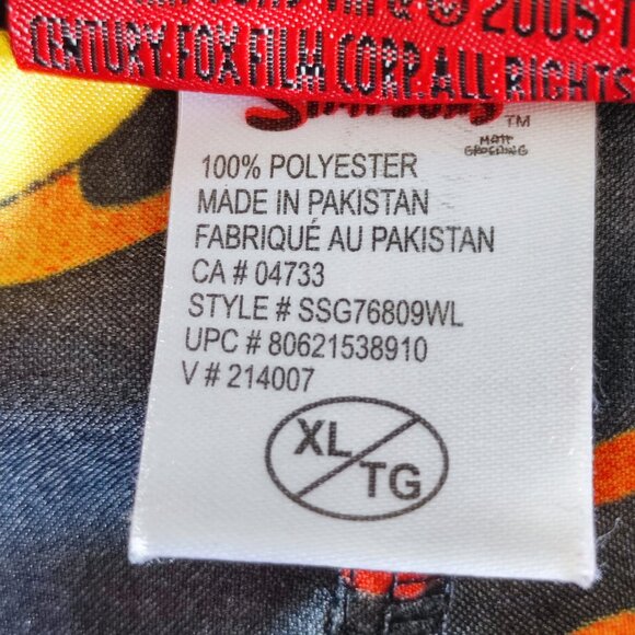 The Simpsons Homer Simpson pyjama pants men's size XL black graphic design - Picture 7 of 13